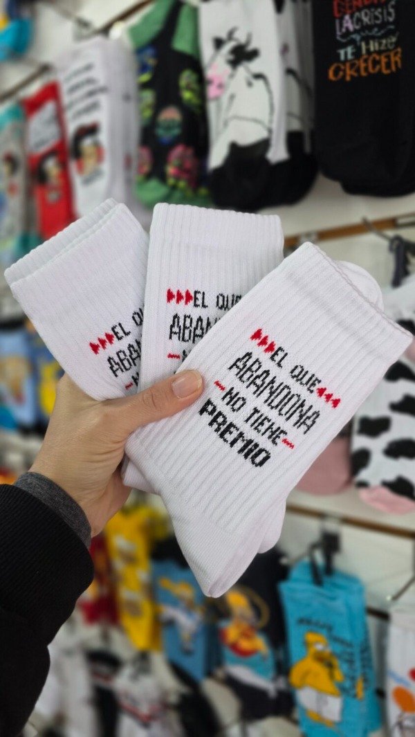 Producto - Medias tenis "El que abandona no tiene premio"