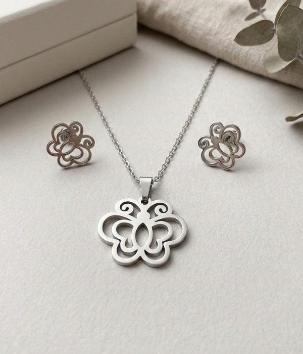 Producto - Conjunto de mariposas (acero blanco)