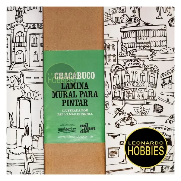 Producto - Chacabuco Lámina Mural p/pintar Mil Mundos LM-010