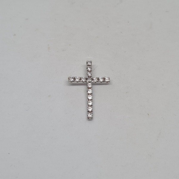 Producto - Dije cruz cubic blanco