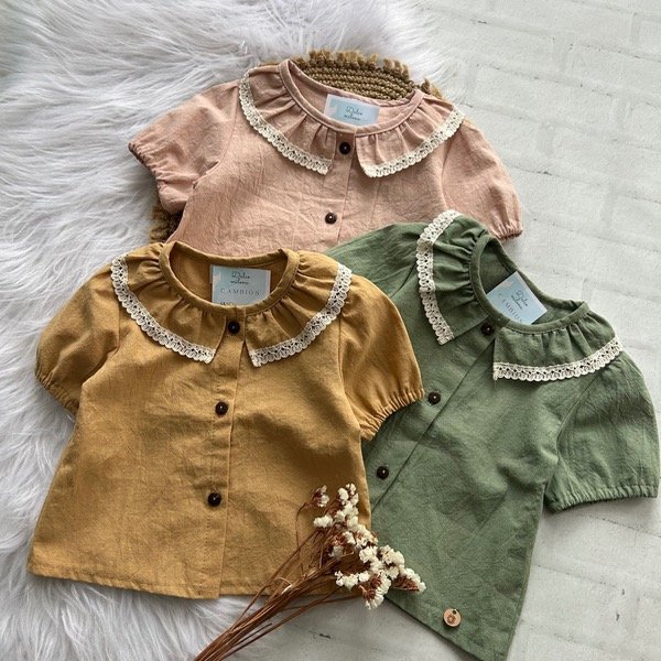 Blusa leonela para niñas talles 4 al 12