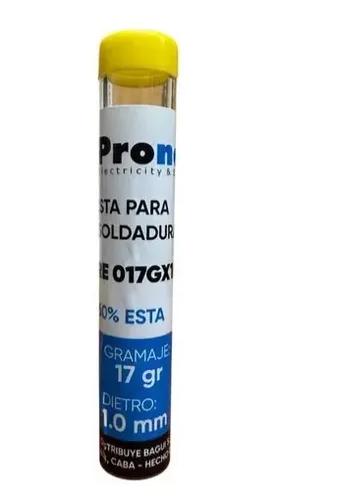 Producto - Estaño para Soldaduras 17 gramos, 1.0 mm