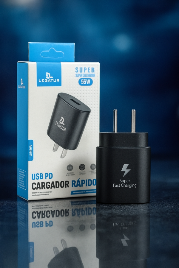 Producto - Adaptador 220 Tipo C 55W 6A USB Legatus