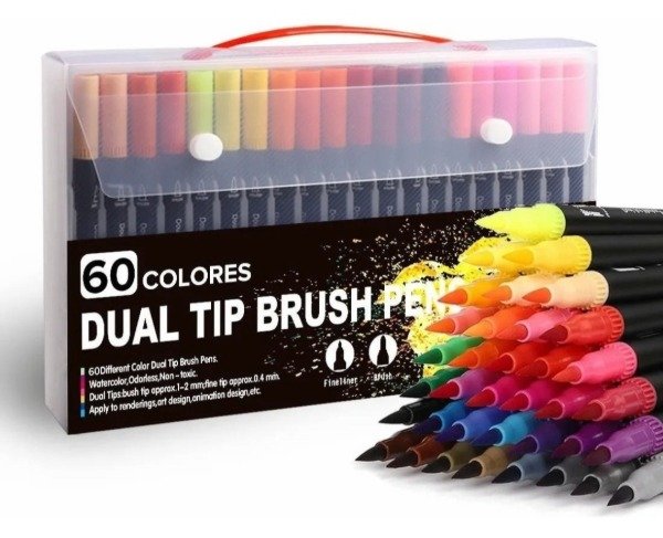 Producto - Dual Tip Brush Pens Set x60uni