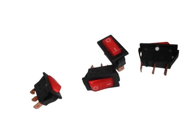 Producto - Llave Electrónica Tecla Interruptora Neón Rojo - Alcides 672