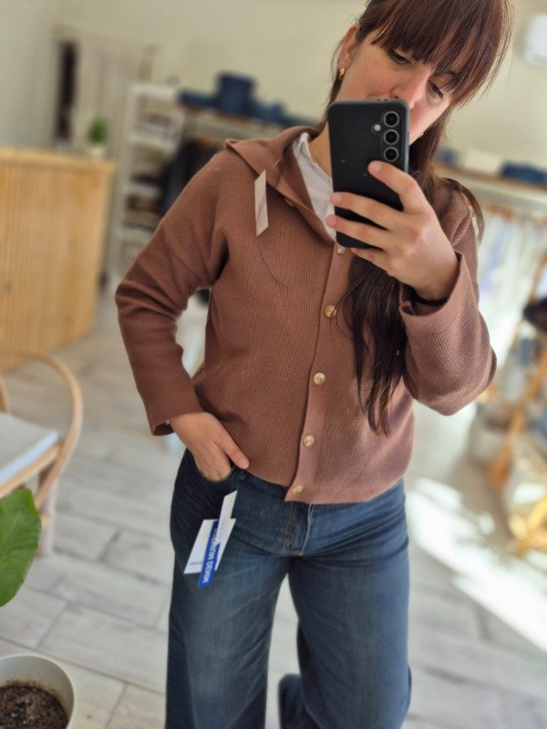 Producto - Cardigan Doble Bremer Gianni Chocolate