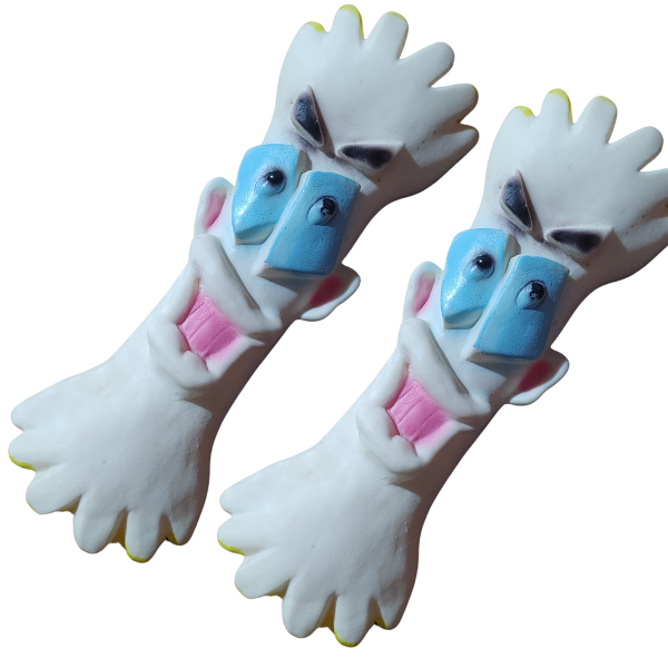 Producto - Juguete para perros con chifle sonoro modelo hueso con cara - 2