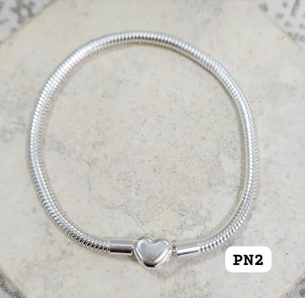 Producto - Pulsera estilo pandora corazón liso