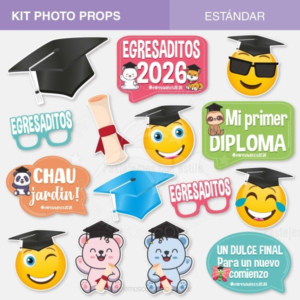 Producto - Photo Props Imprimible Egresaditos Jardín - 0