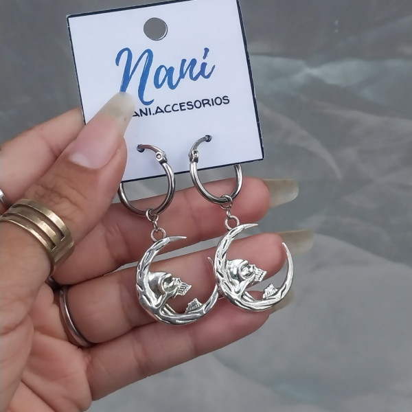 Producto - Aros luna calavera