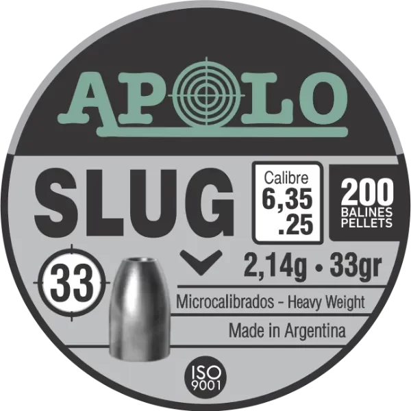 Producto - Balin Apolo Slug 33GR. Calibre 6,35 X 200U