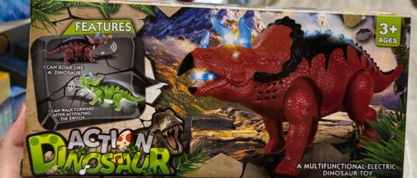 Producto - DINOSAURIO TRICERATOPS CON LUZ, SONIDO Y MOVIMIENTO