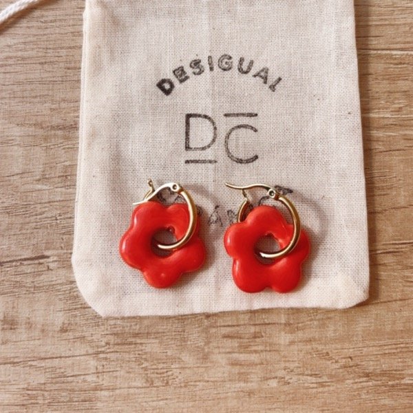 Producto - Aros Flopy rojos con dorado