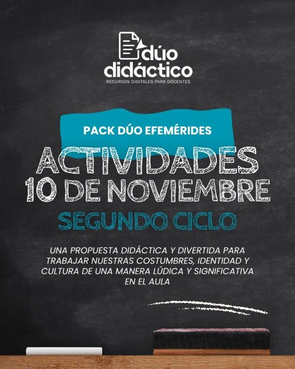 Producto - PACK DÚO 10 DE NOVIEMBRE ACTIVIDADES SEGUNDO CICLO