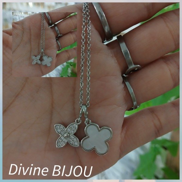 Producto - Collar trébol viral acero