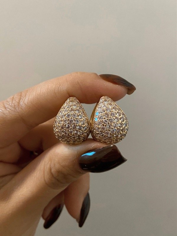 Producto - Aros gota brillo