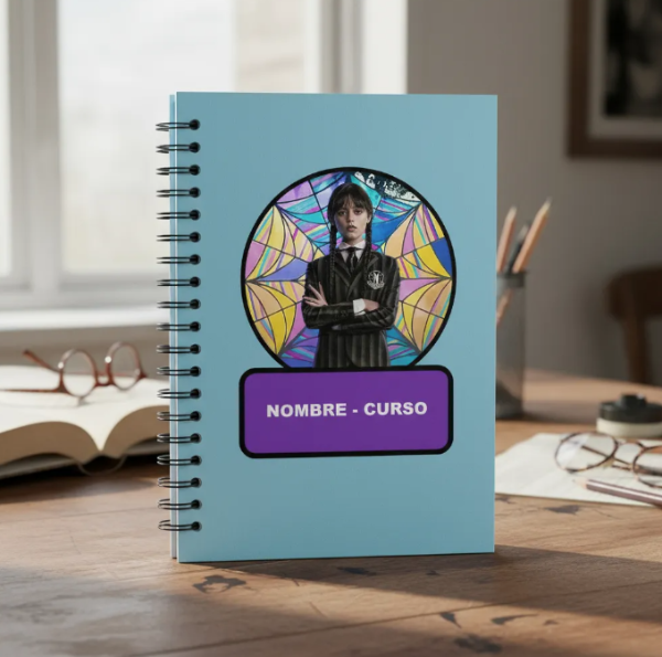 Producto - Kit Imprimible Etiquetas Escolares Merlina Addams Editables