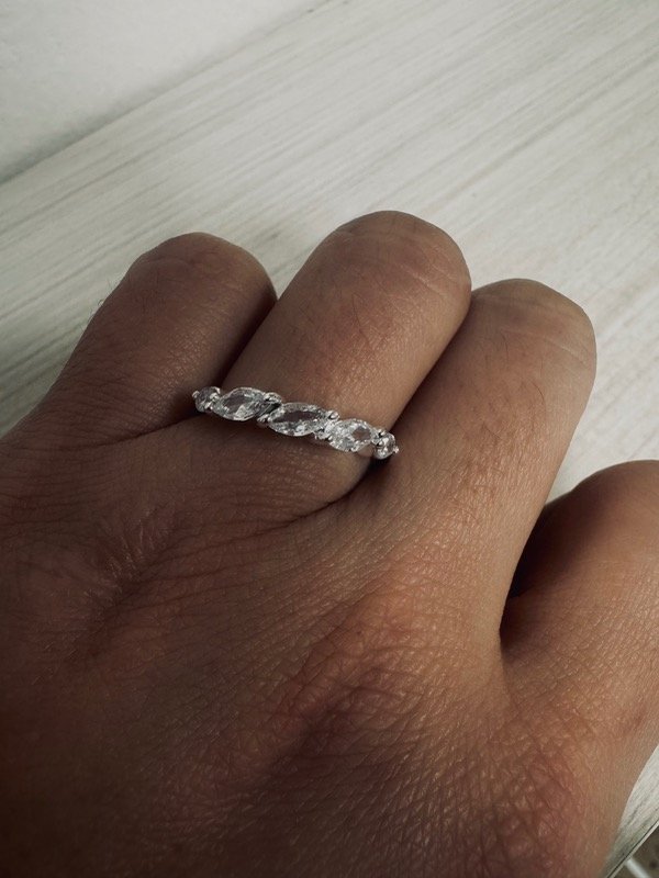 Producto - Anillo Diamantes Juli Acero Blanco