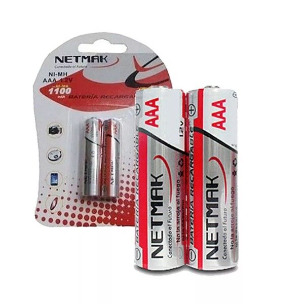 Producto - PILAS RECARGABLES AAA NETMAK NI-MH 1100MAH kai