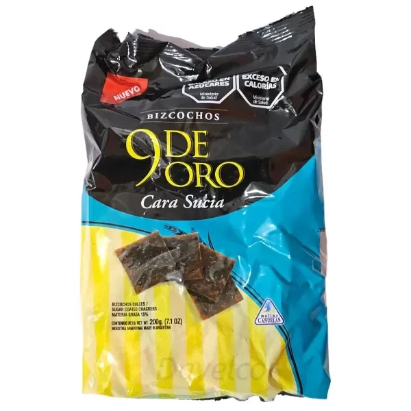Producto - GALLETITAS CARA SUCIA 9 DE ORO X200GR