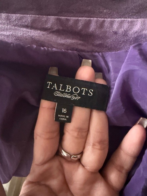 Producto - Campera Pana Violeta Talbots T. M - 1