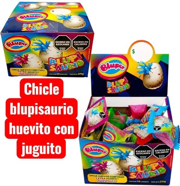 Producto - Chicle huevito con juguito x 10 unidades blupisaurio
