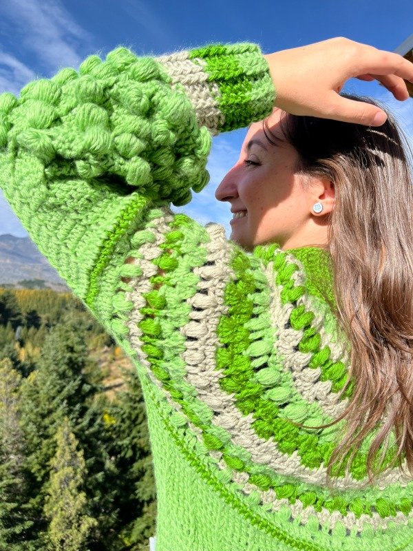 Producto - Sweater popcorn tonos verdes