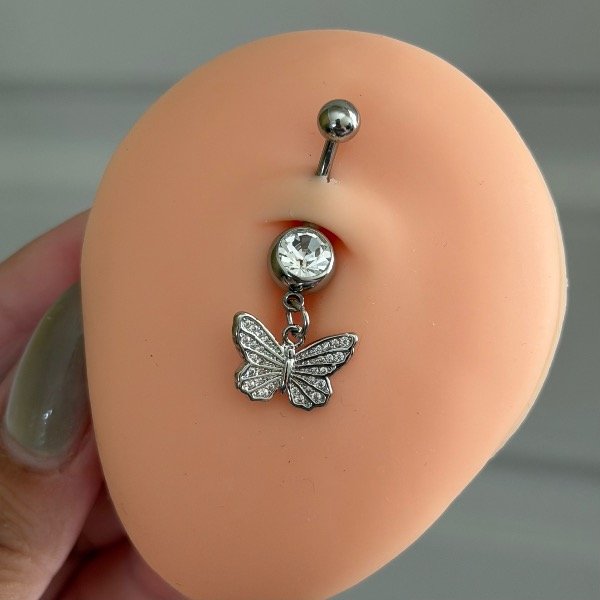 Producto - Piercing de ombligo colgante: mariposa