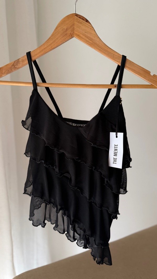 Producto - Top volados microtul black