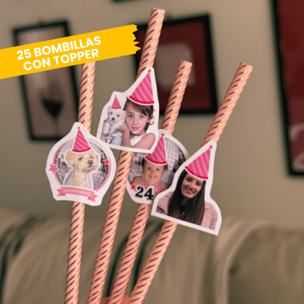 Producto - Bombillas con topper (25 unidades)