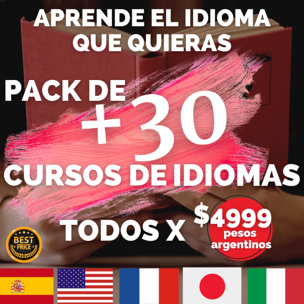 Producto - SUPER PACK +30 CURSOS DE IDIOMAS!! ENVIO INMEDIATO!