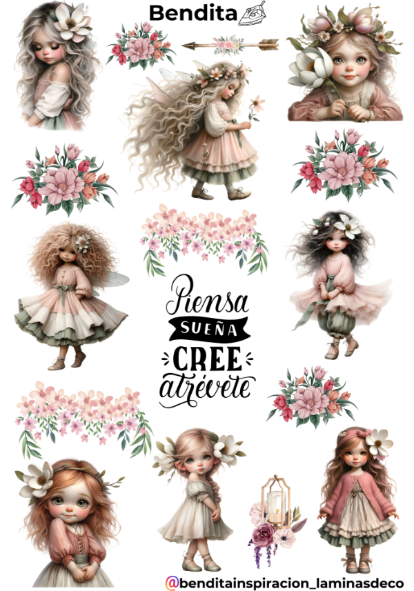 Producto - Bendita Plancha Hadas rosas y verdes 3