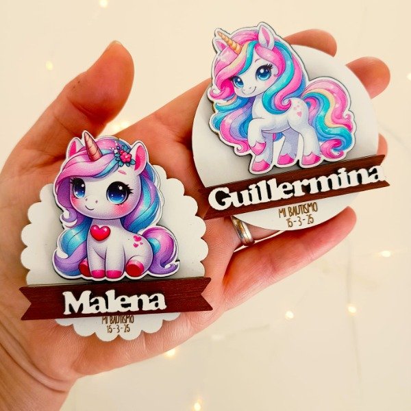 Producto - Souvenir llavero o iman personalizado - UNICORNIOS