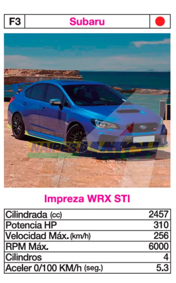 Producto - Cartas Autos Sport - Match4 - 1