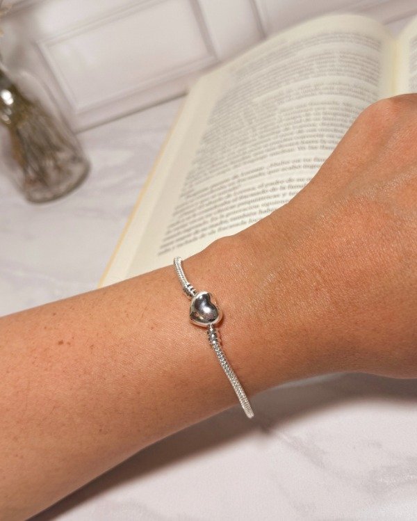 Producto - Pulsera estilo pandora corazón silver