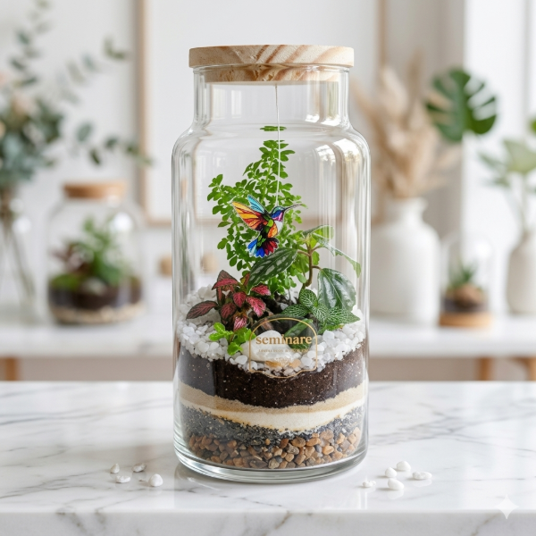 Producto - Terrario Latte con colibrí