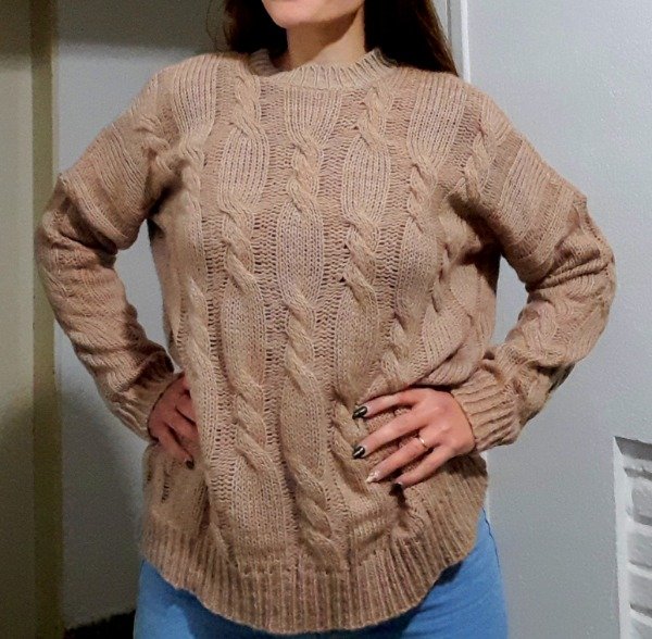 Producto - Suéter talle único amplio tierra claro