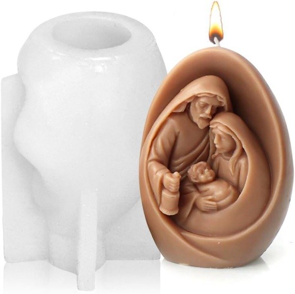 Producto - Molde Silicona Virgen Santos x1 Ideal P/ Velas Jabones (011K3)
