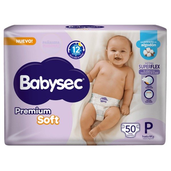 Producto - Pañales Babysec Premium Soft P50