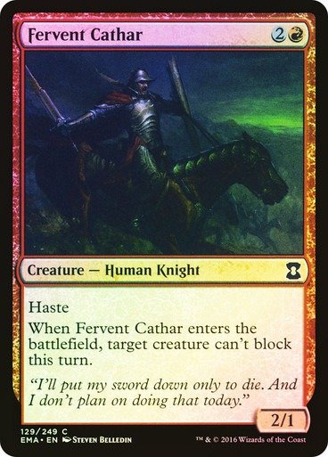 Producto - Fervent Cathar Foil  Eternal Masters