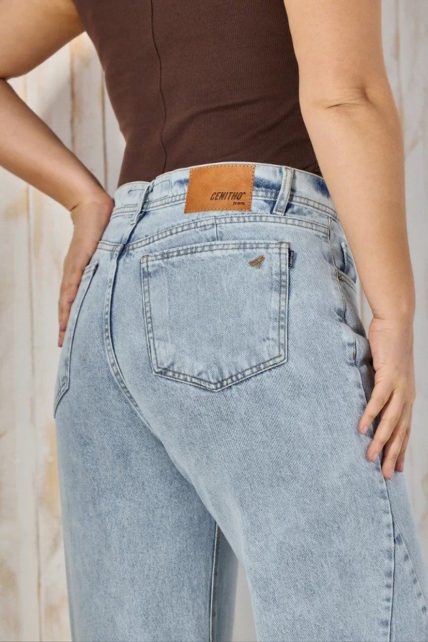 Producto - Jean WIDELEG CENITHO celeste recorte 878- rígido - 2