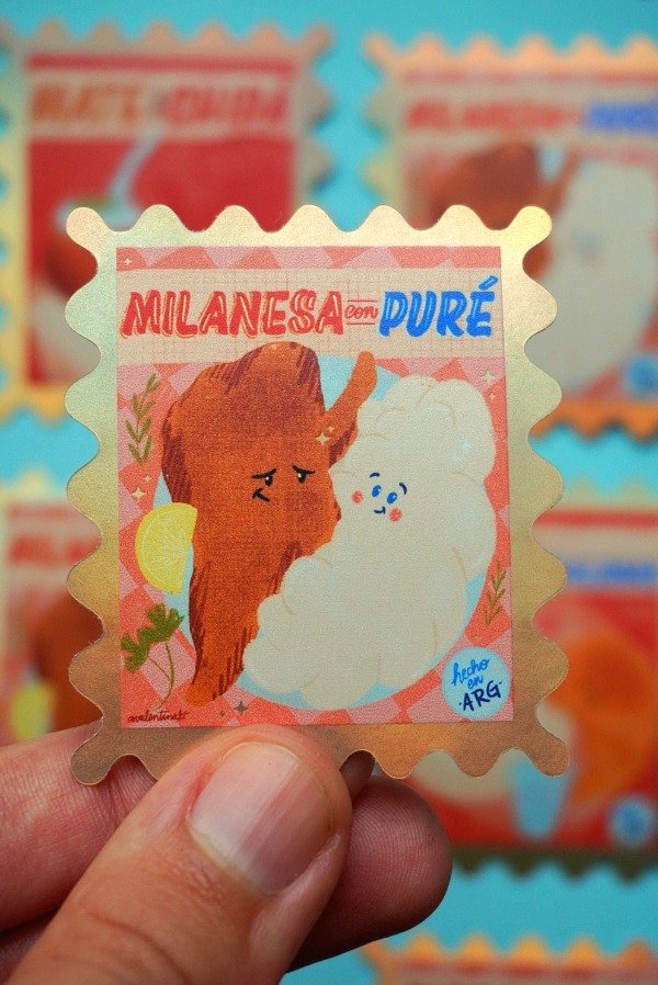 Producto - Estampilla Milanesa con Puré
