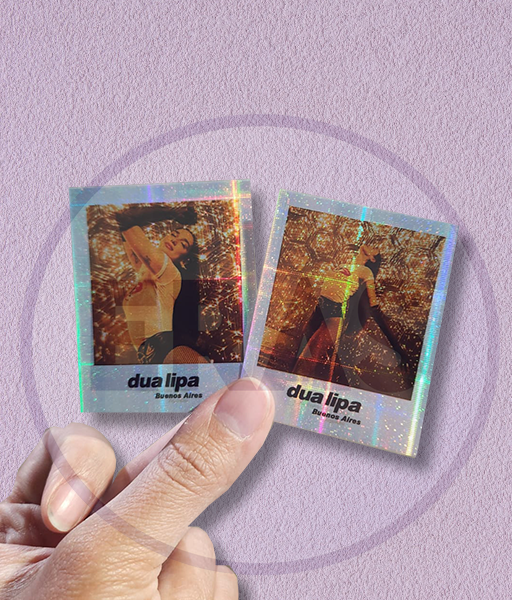 Producto - STICKERS HOLOGRÁFICOS - DUA LIPA - RADICAL OPTIMISM POLAROIDS