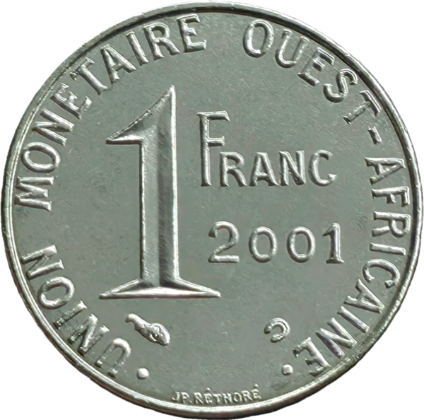 Producto - Estados del África Occidental 1 Franc 2001 Km#8 Unc - 0