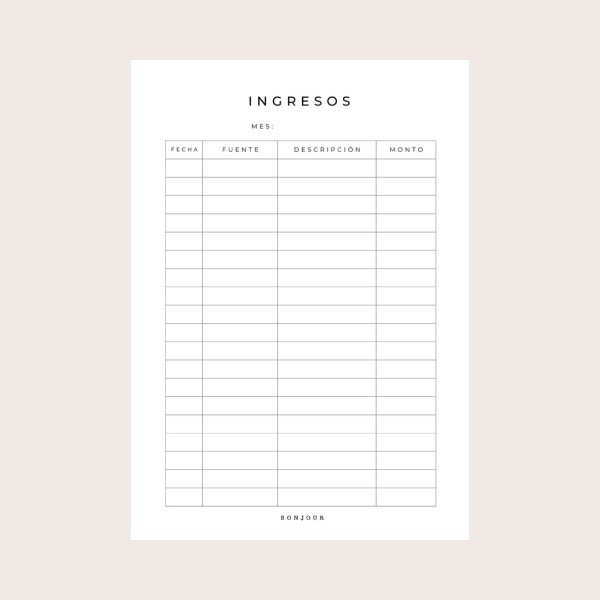 Producto - Repuesto A5 Ingresos