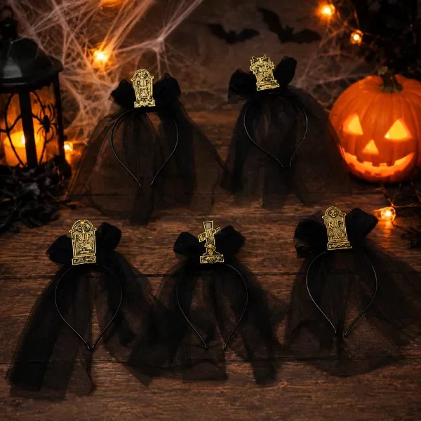 Producto - VINCHA HALLOWEEN CON VELO "TUMBA"