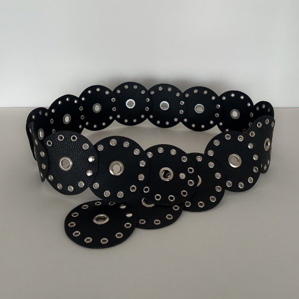 Producto - Cinto faja círculos negro