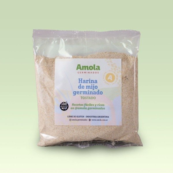 Producto - HARINA DE MIJO GERMINADO TOSTADO x 250g SIN TACC AMOLA