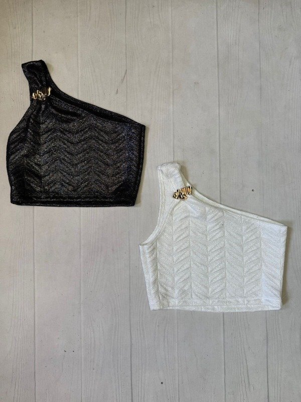 Producto - [5662] Top hombro golden tejido lurex