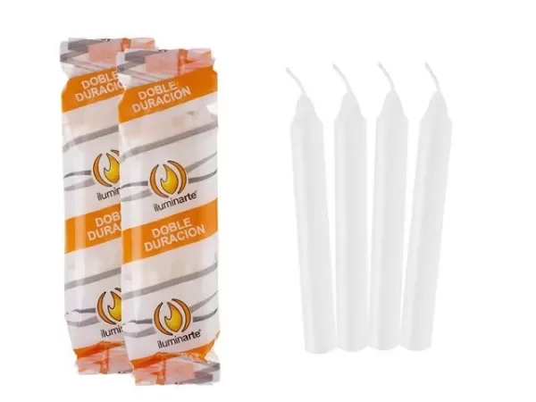 Producto - Velas Cortas Iluminarte Paquete x 4 Unid.